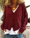 Comfortable Relaxed Fit Knit Cardigan