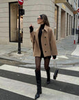 Chic Oversized Wool Jacket Women