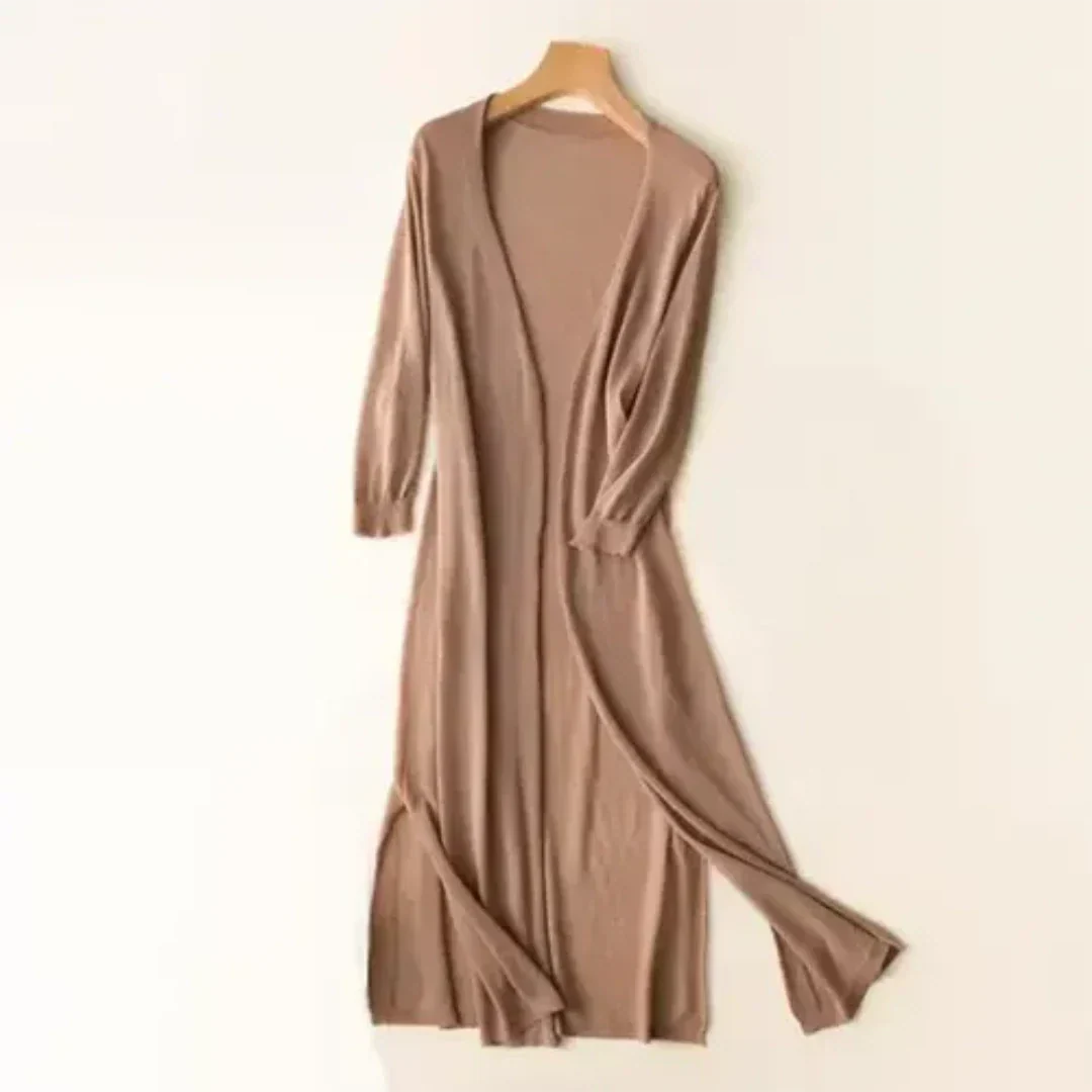 Women's Long Lightweight Elegant Cardigan