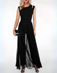 Summer Sleeveless Jumpsuit with Wide Legs for Women