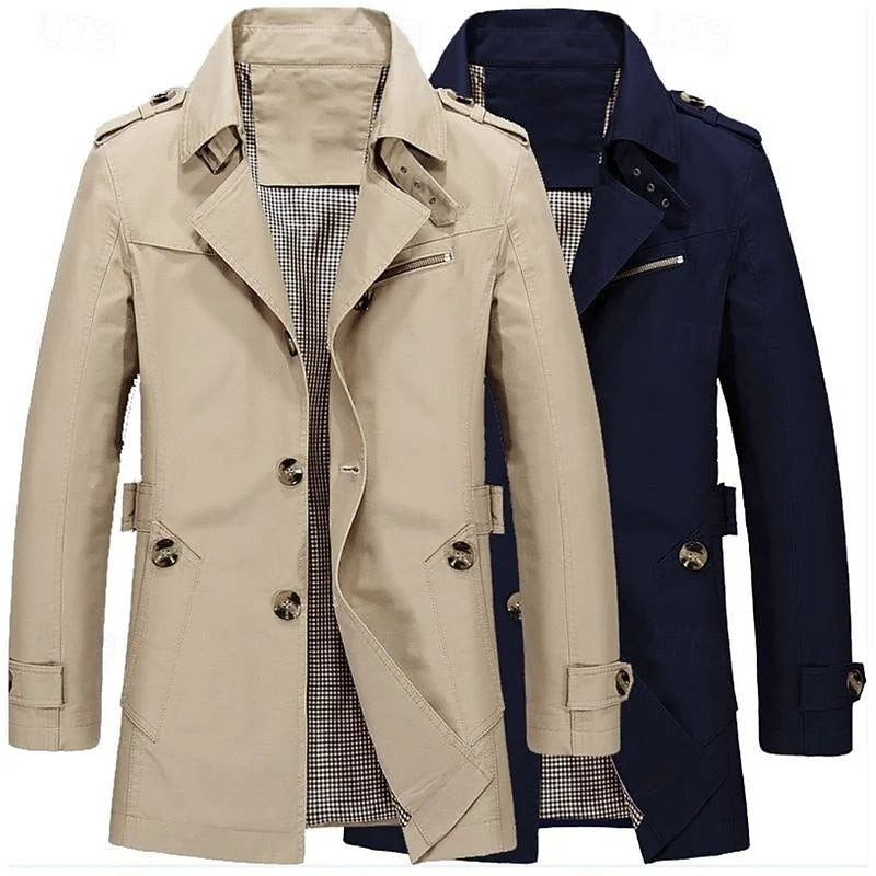 Luxe Black Trench Coat Women | Single-Breasted, Tailored Fit 1