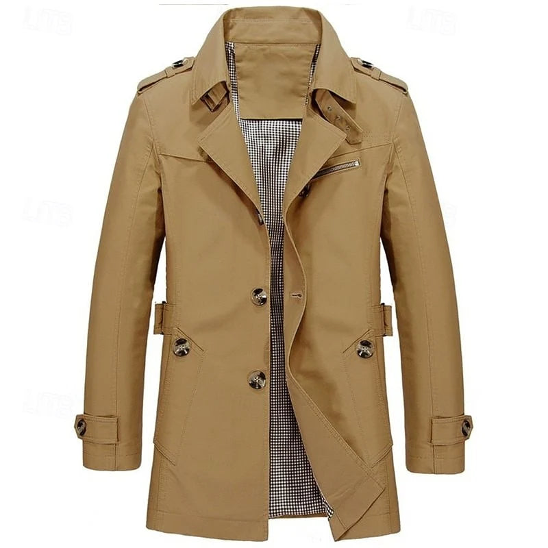 Luxe Black Trench Coat Women | Single-Breasted, Tailored Fit 10