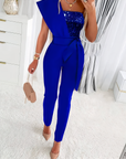Luxury Jumpsuit with Belt for Women
