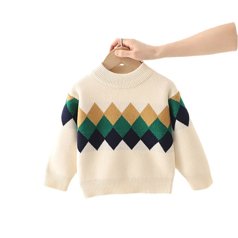 Plaid Pullover Kids Sweater