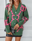 Women's Casual Patchwork Cardigan