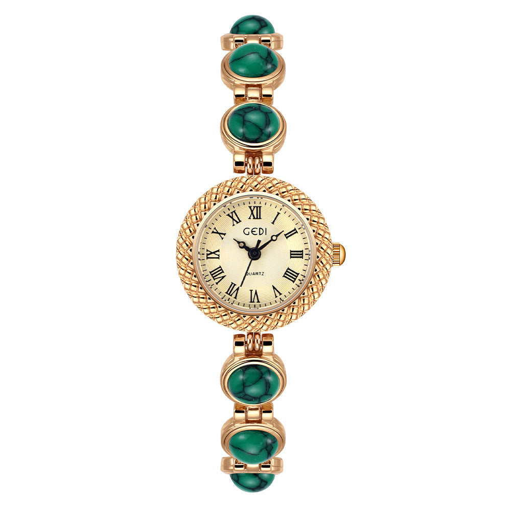 Gedi Rainbow Cat’s Eye Bracelet Watch