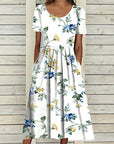 Casual Round Neck Long Dress