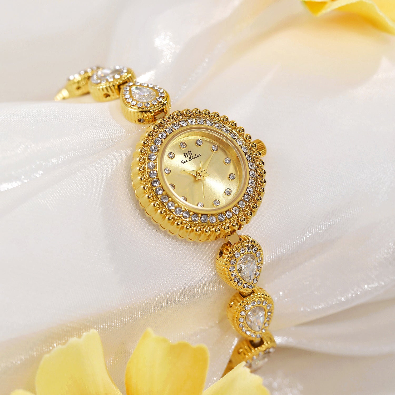 French-Style Waterdrop Crystal Watch