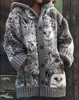 Owl Printed Cape Jacket