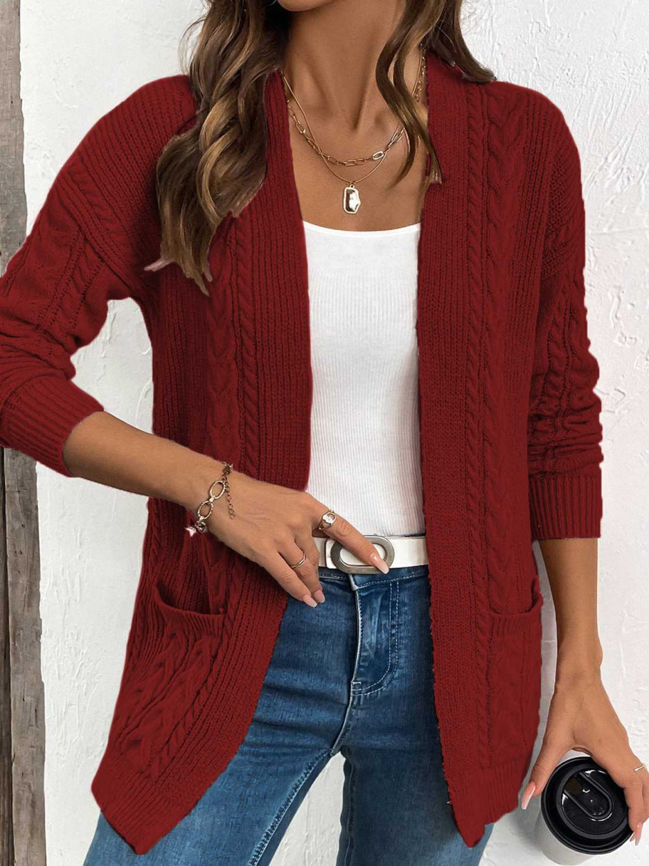 Women's Knitted Long Buttons Cardigan