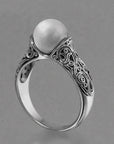 Trendy Gold-Plated Pearl Ring Women