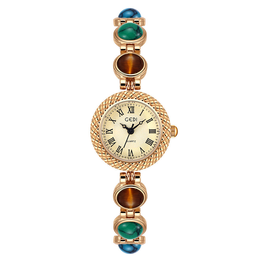 Gedi Rainbow Cat’s Eye Bracelet Watch