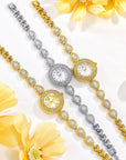 French-Style Waterdrop Crystal Watch