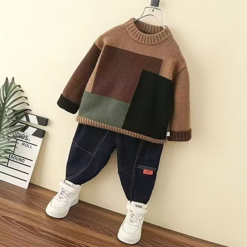 Kids Warm Wool Knit Sweater