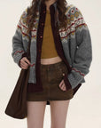 Women's Winter Thickened Turtleneck Knitted Cardigan