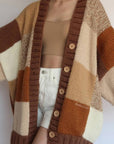 Women's Thinner Patchwork Cardigan