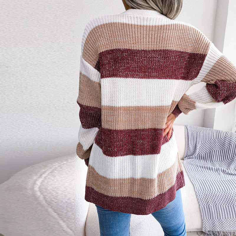 Women Casual Lantern Sleeves Cardigan
