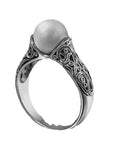 Trendy Gold-Plated Pearl Ring Women