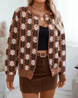 Women's Vintage Floral Knitted Cardigan
