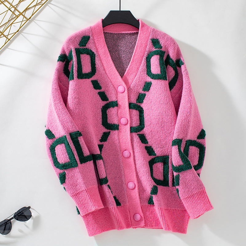 Women's Casual Patchwork Cardigan