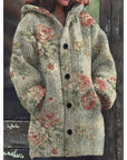 Contemporary Flower Print Cape Jacket