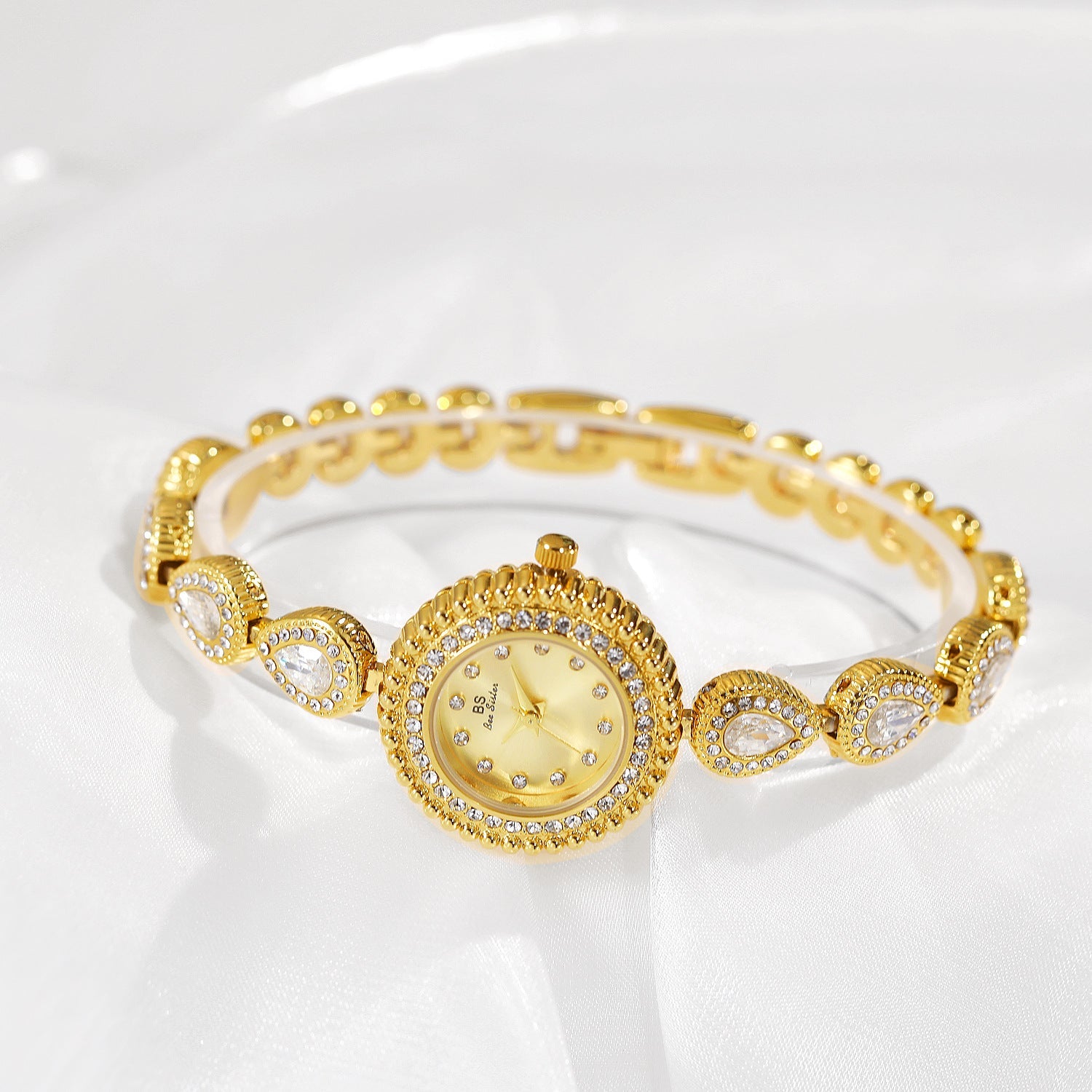 French-Style Waterdrop Crystal Watch