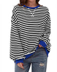 Long Sleeve Striped Pullover Casual Shirt