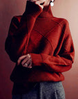 Loose Fit High Neck Sweater