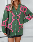 Women's Casual Patchwork Cardigan
