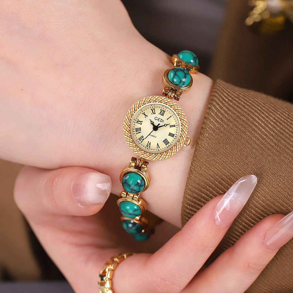 Gedi Rainbow Cat’s Eye Bracelet Watch