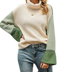 Women's High Collar Long Sleeve Sweater