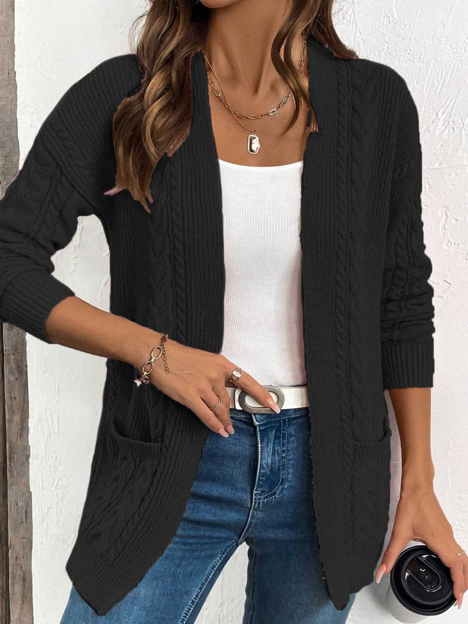 Women's Knitted Long Buttons Cardigan
