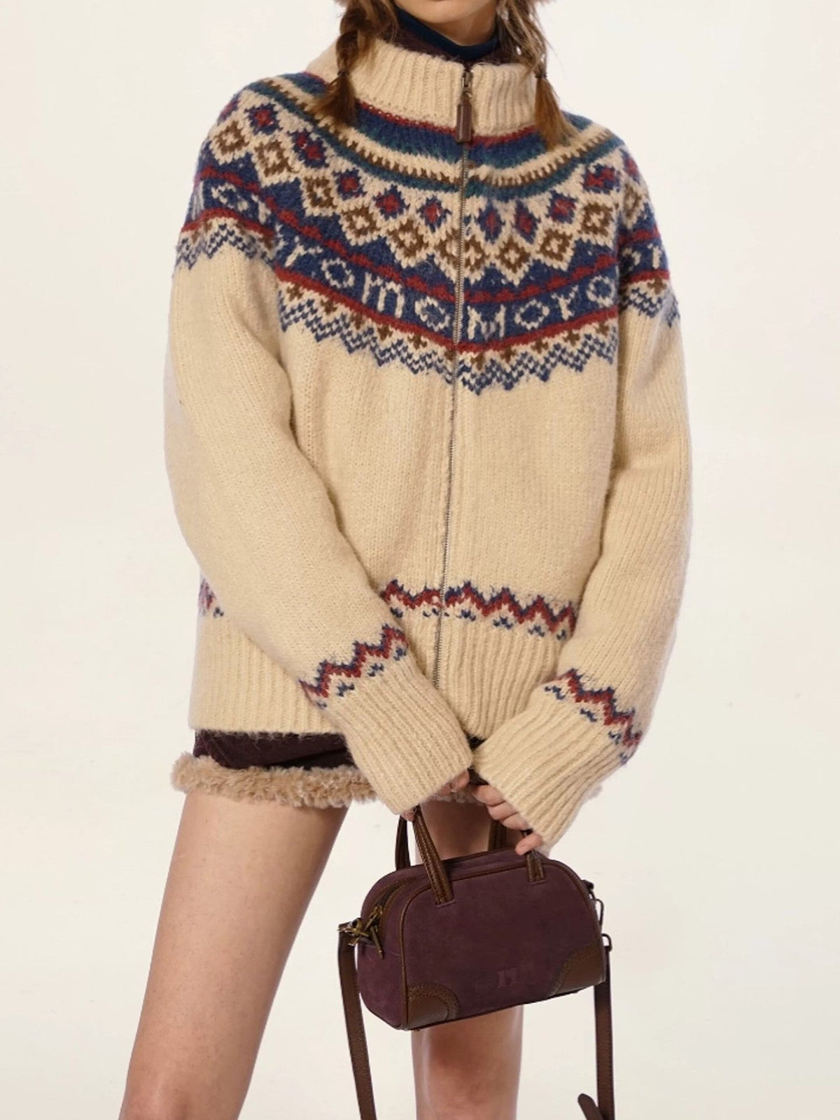 Women's High Collar Knit Sweater