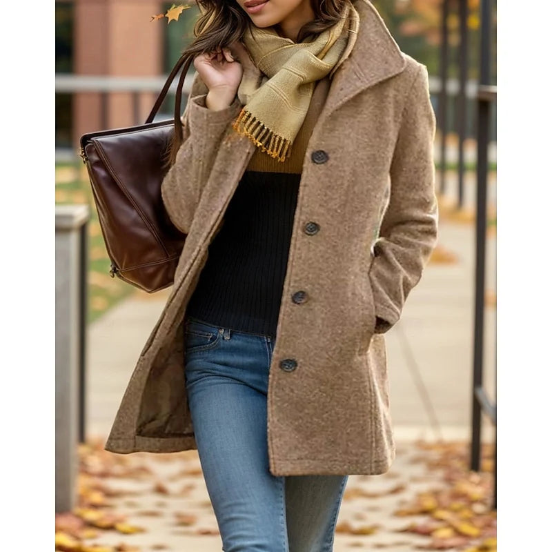 Rosa Trench Coat | Timeless Turndown Collar, Tailored Fit for Women 1