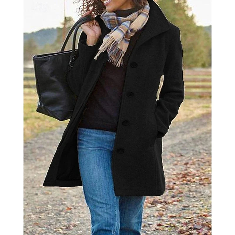 Rosa Trench Coat | Timeless Turndown Collar, Tailored Fit for Women 4