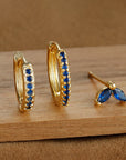 Sparkling Eye Earrings Trio with Zircon Shine