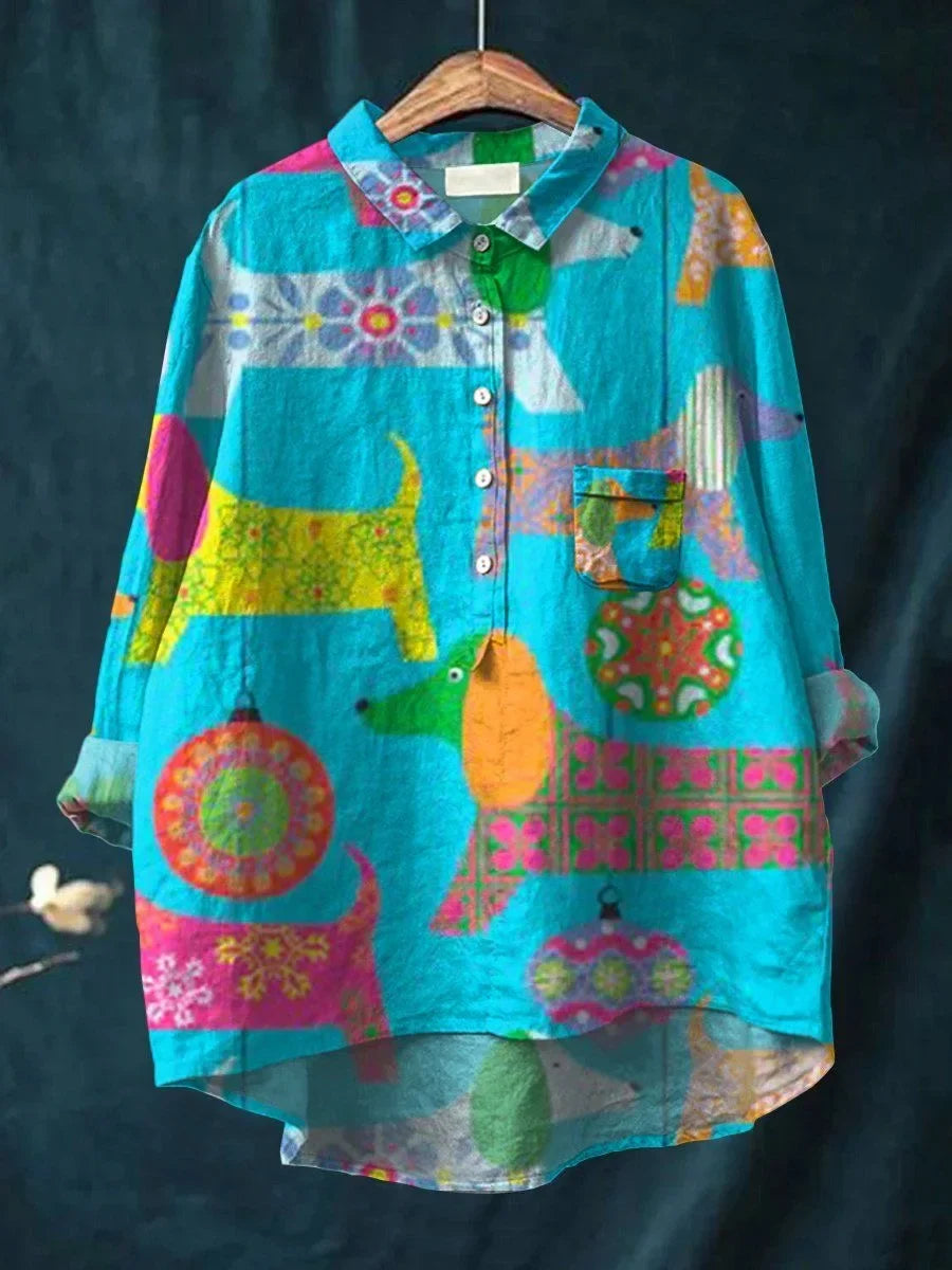 Uluru Graphic Shirt with Cat Illustration