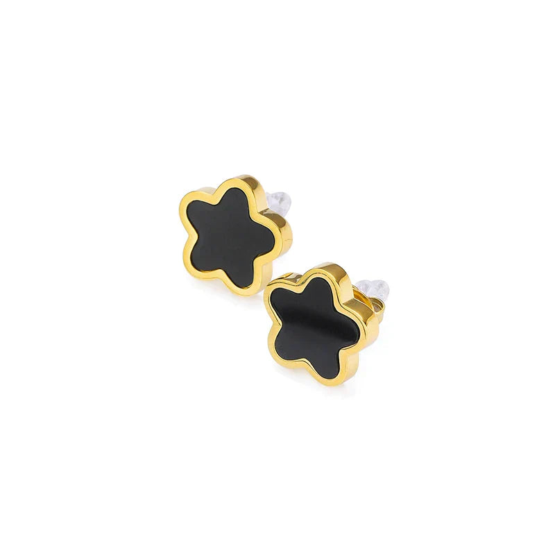 Shell Inlay Stainless Steel Earrings