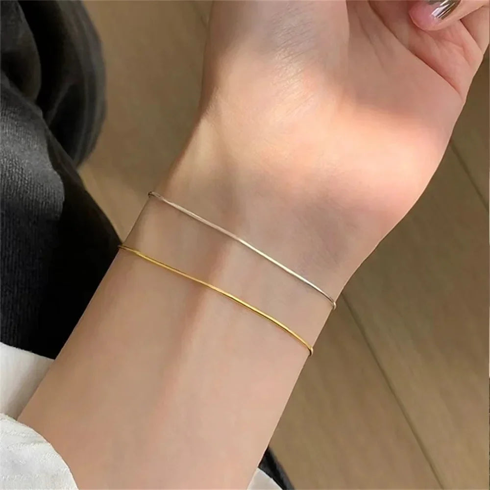 Gold &amp; Silver Stainless Steel Chain Bracelet