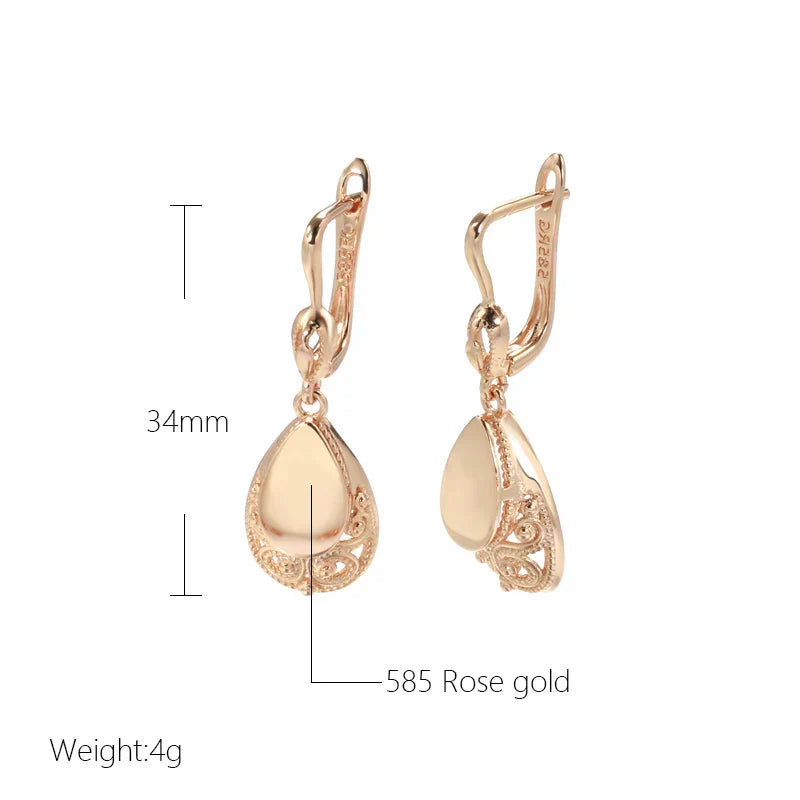 Gold Merle Drop Earrings for Women