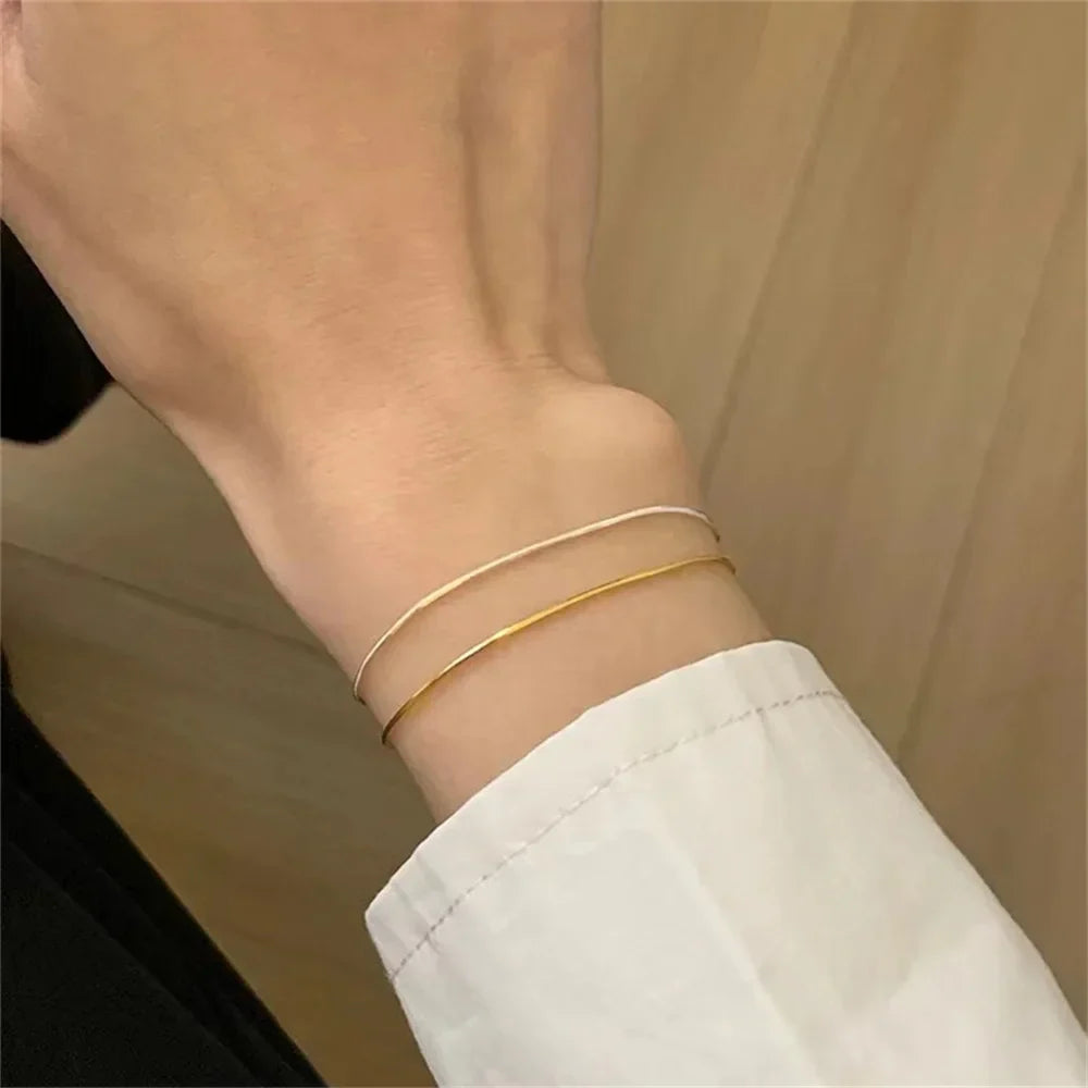 Gold &amp; Silver Stainless Steel Chain Bracelet