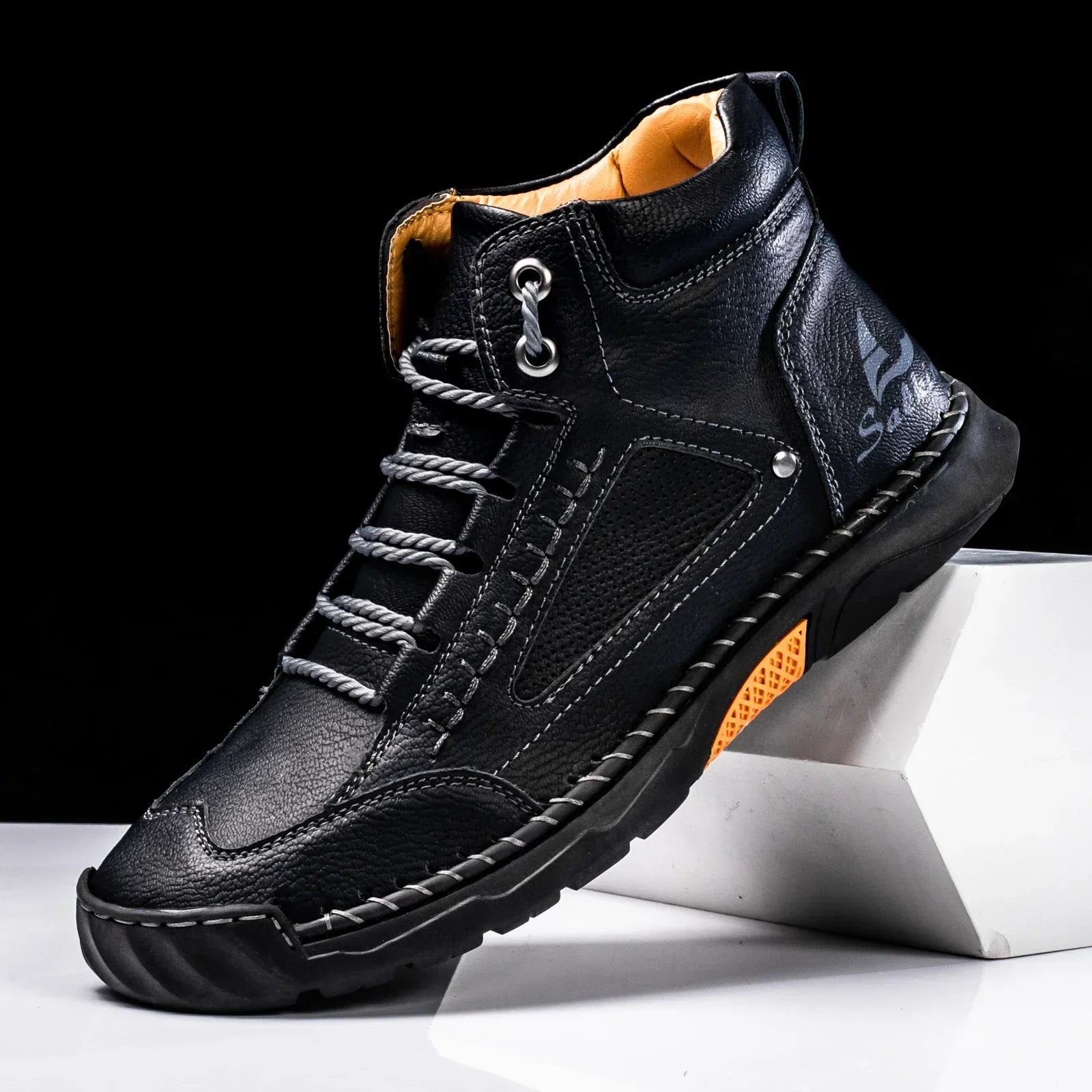 Casual Leather High Top Shoes