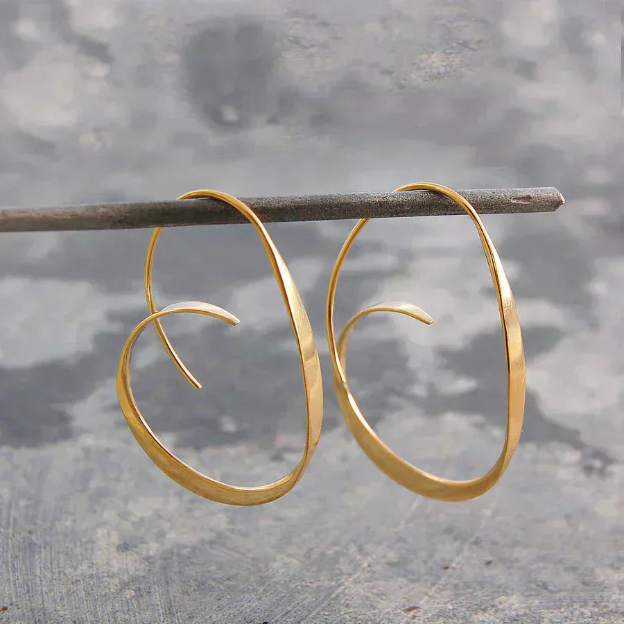 Minimalist Spiral Earrings for Women