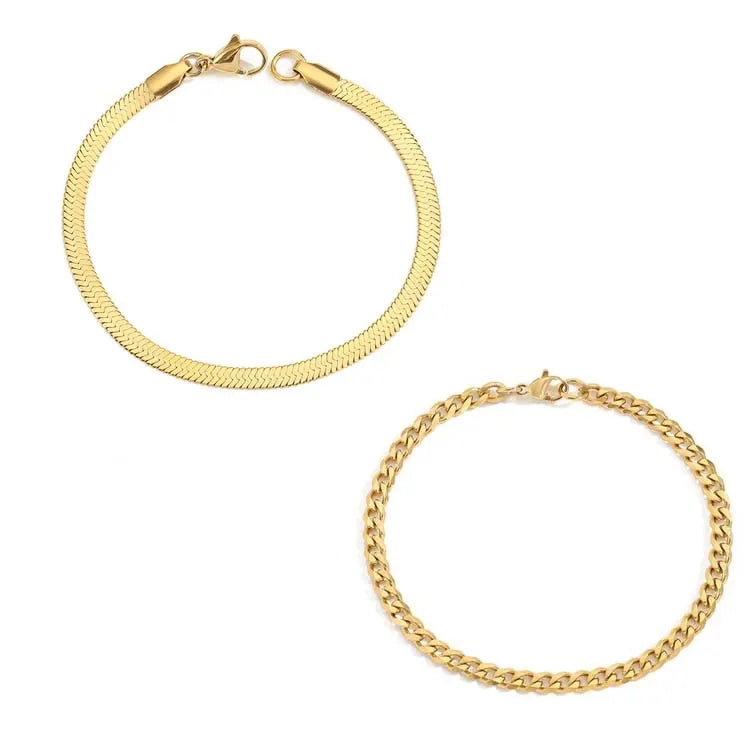 Gold &amp; Silver Chain Bracelet