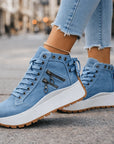 Saylor High Top Shoes | Cushioned Support, Side Zipper 0