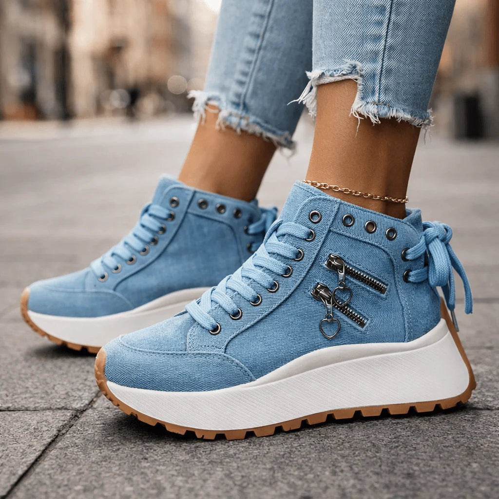 Saylor High Top Shoes | Cushioned Support, Side Zipper 1