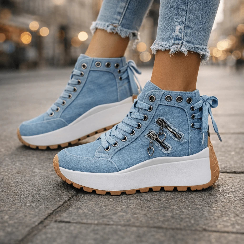 Saylor High Top Shoes | Cushioned Support, Side Zipper 2