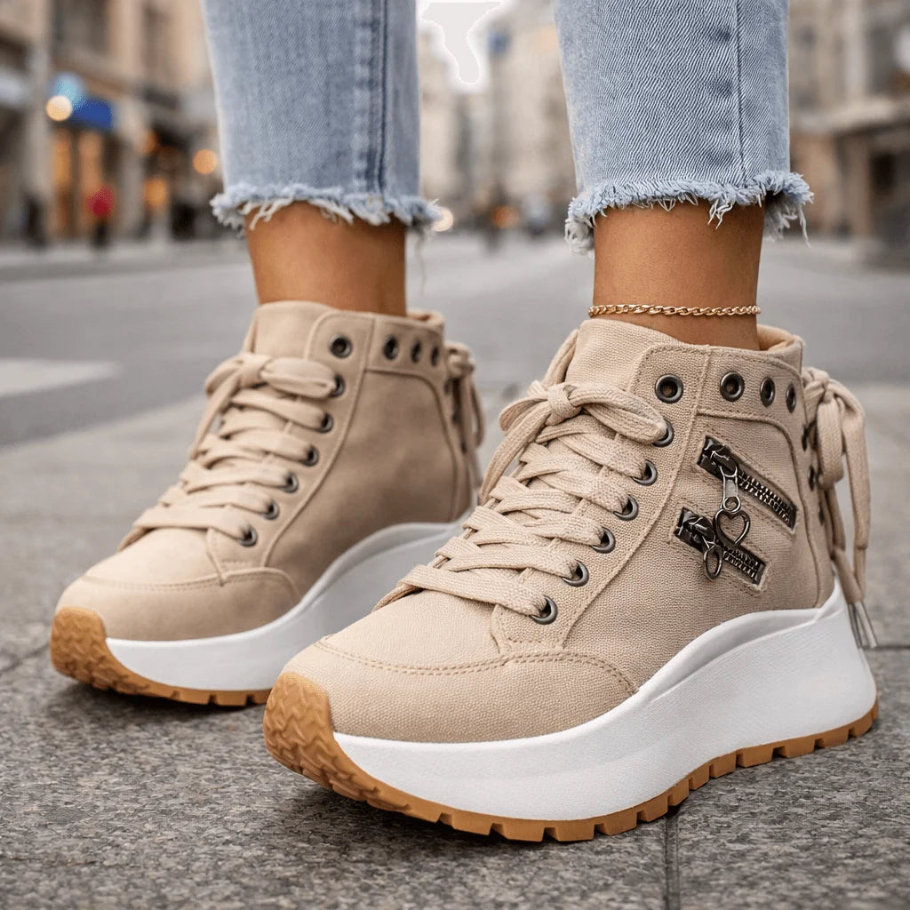 Saylor High Top Shoes | Cushioned Support, Side Zipper 3