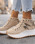 Saylor High Top Shoes | Cushioned Support, Side Zipper 5