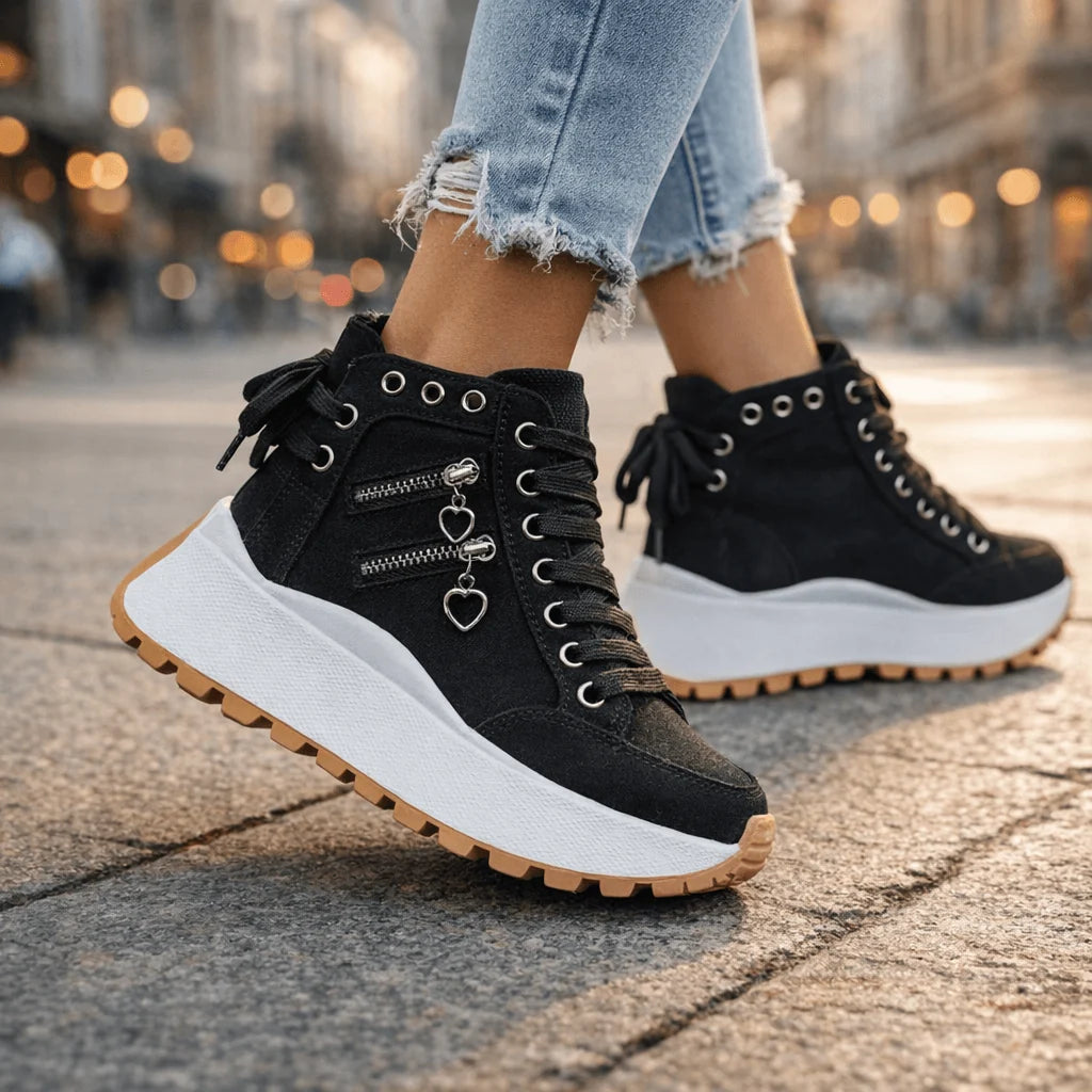 Saylor High Top Shoes | Cushioned Support, Side Zipper 6